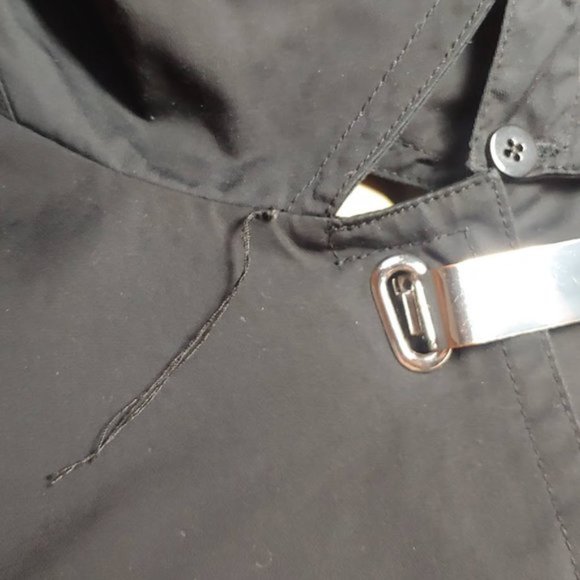 Michael Kors Black Hooded Raincoat Clip Closures - Picture 11 of 16